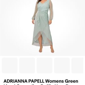 Adrianna Papell Mint Long Sleeve Dresse